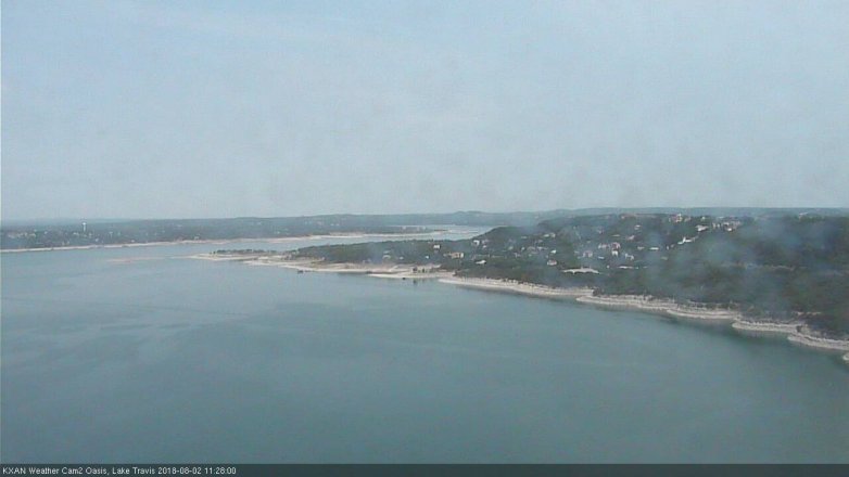 Lake Travis webcam, August 2, 2018 10:30 AM CT