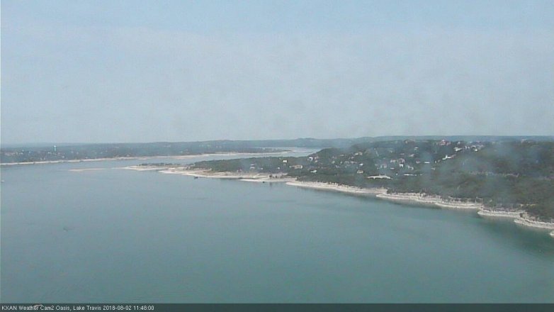 Lake Travis webcam, August 2, 2018 10:50 AM CT