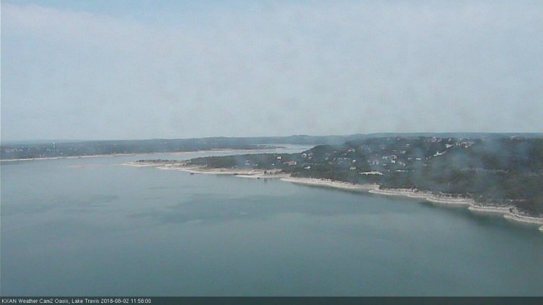 Lake Travis webcam, August 2, 2018 11:00 AM CT