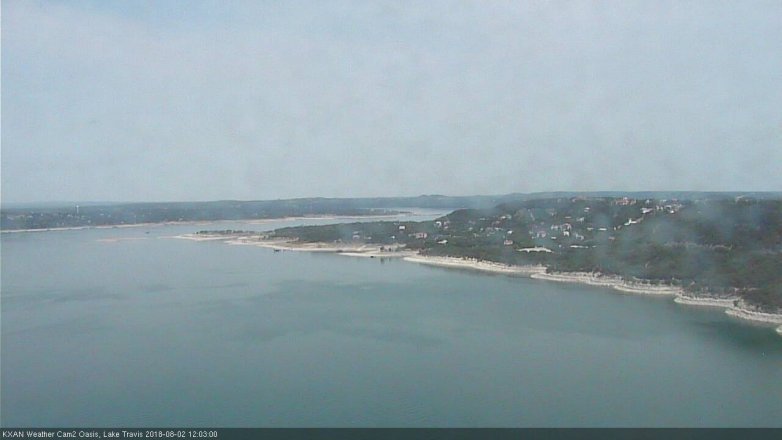 Lake Travis webcam, August 2, 2018 11:05 AM CT