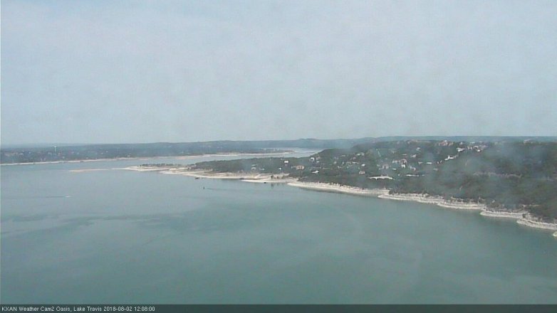 Lake Travis webcam, August 2, 2018 11:10 AM CT