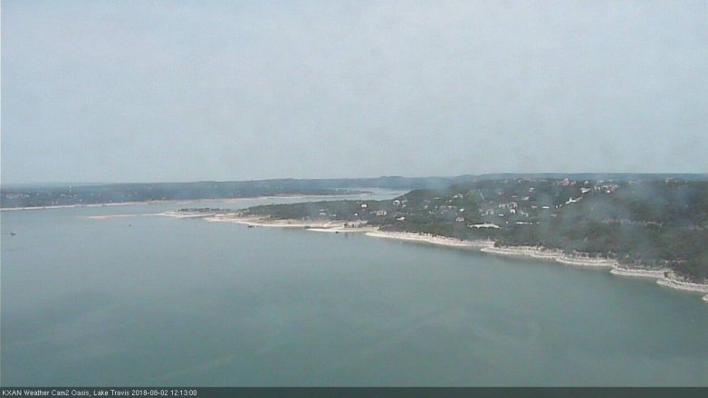 Lake Travis webcam, August 2, 2018 11:15 AM CT
