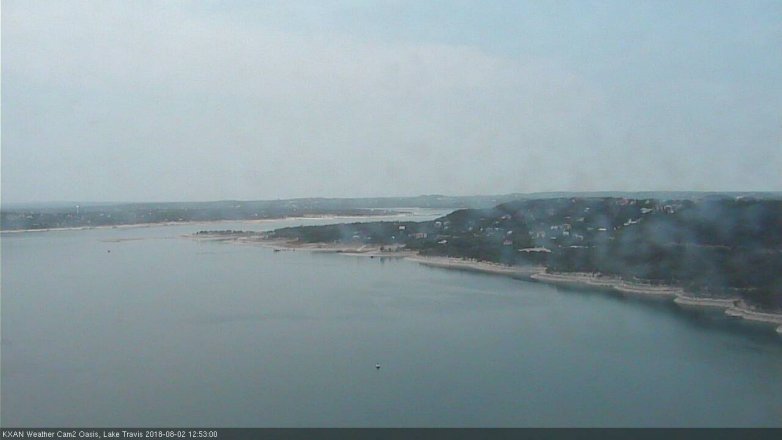 Lake Travis webcam, August 2, 2018 11:55 AM CT