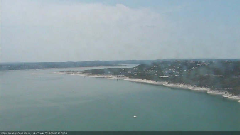 Lake Travis webcam, August 2, 2018 12:05 PM CT