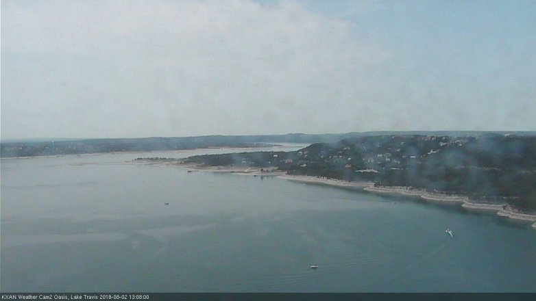 Lake Travis webcam, August 2, 2018 12:10 PM CT
