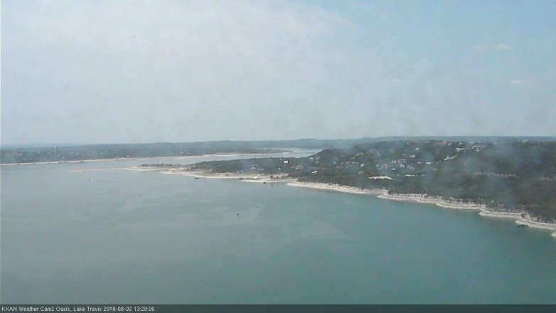 Lake Travis webcam, August 2, 2018 12:30 PM CT