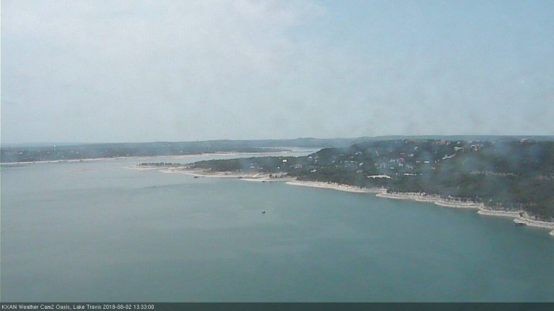 Lake Travis webcam, August 2, 2018 12:35 PM CT
