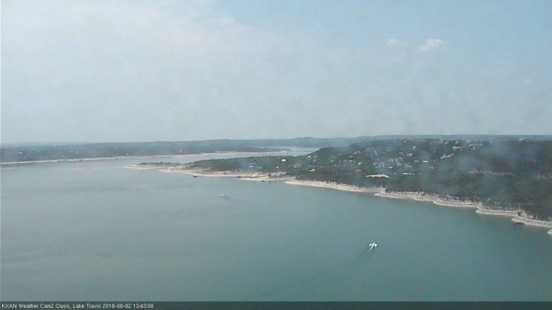 Lake Travis webcam, August 2, 2018 12:45 PM CT