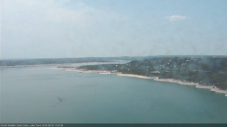 Lake Travis webcam, August 2, 2018 12:50 PM CT