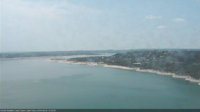 Lake Travis webcam, August 2, 2018 12:55 PM CT