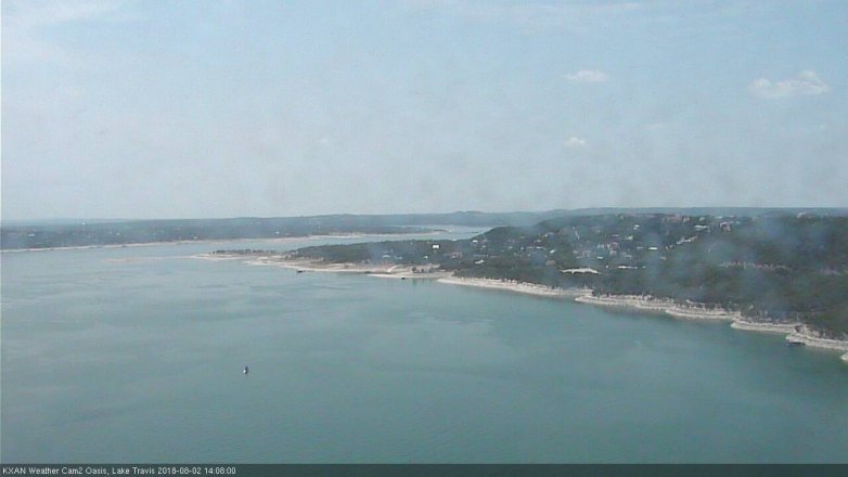Lake Travis webcam, August 2, 2018 1:10 PM CT