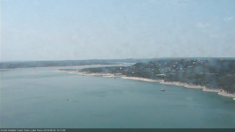 Lake Travis webcam, August 2, 2018 1:15 PM CT