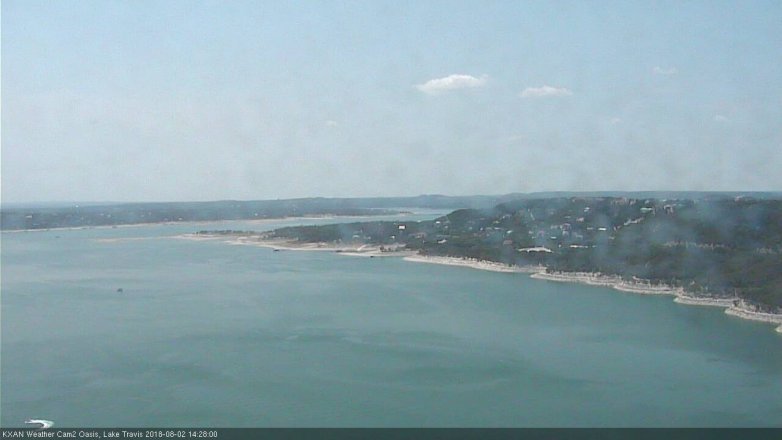 Lake Travis webcam, August 2, 2018 1:30 PM CT