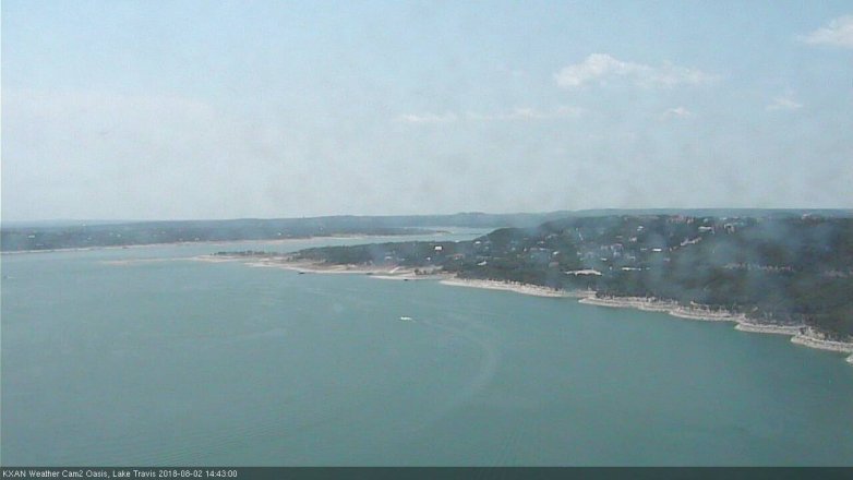 Lake Travis webcam, August 2, 2018 1:45 PM CT