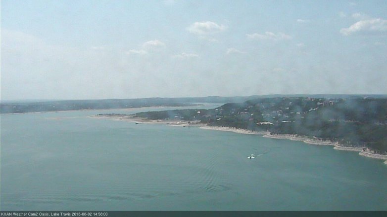 Lake Travis webcam, August 2, 2018 2:00 PM CT