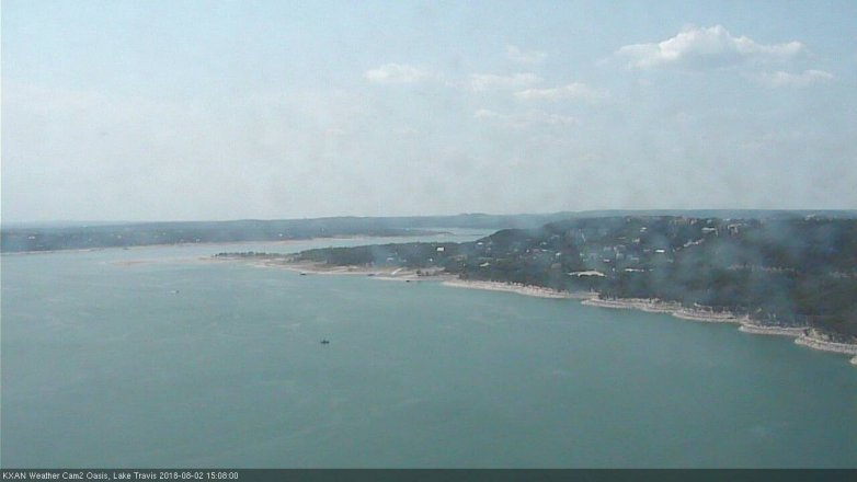 Lake Travis webcam, August 2, 2018 2:10 PM CT