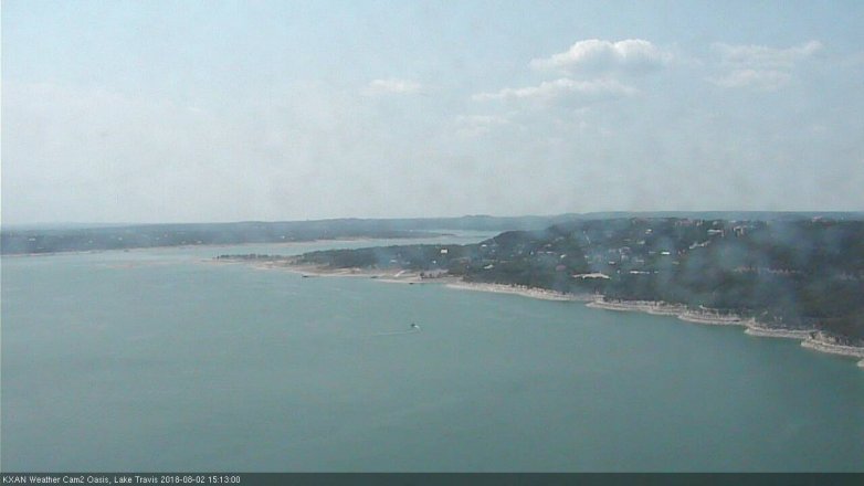 Lake Travis webcam, August 2, 2018 2:15 PM CT