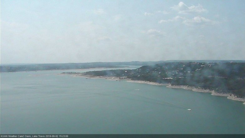 Lake Travis webcam, August 2, 2018 2:25 PM CT