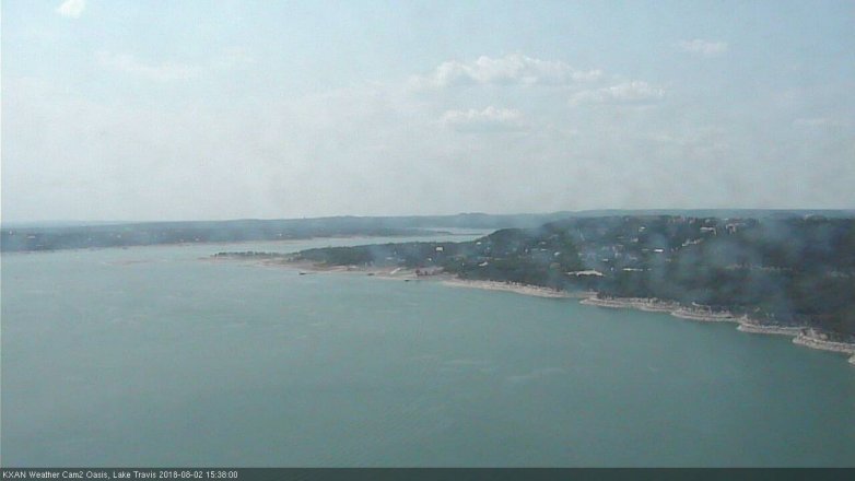 Lake Travis webcam, August 2, 2018 2:40 PM CT