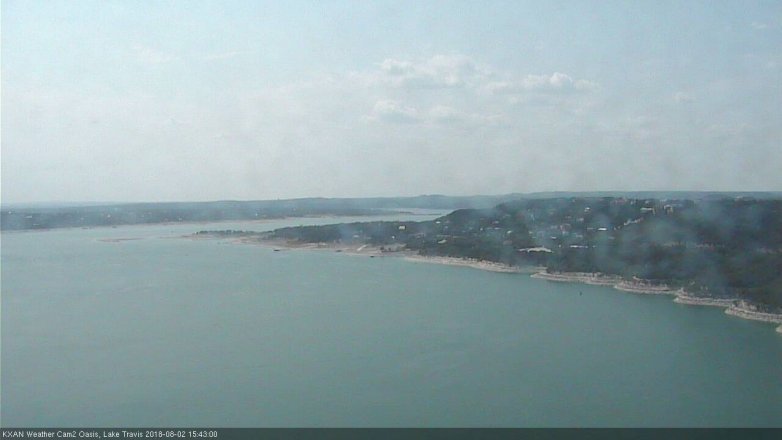 Lake Travis webcam, August 2, 2018 2:45 PM CT