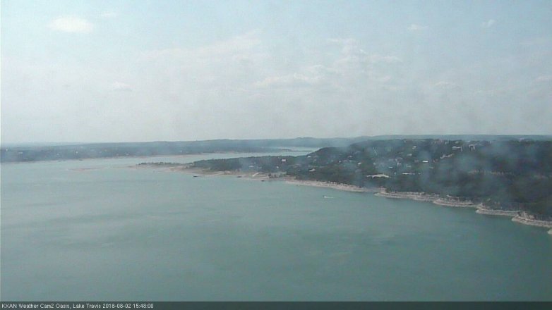 Lake Travis webcam, August 2, 2018 2:50 PM CT