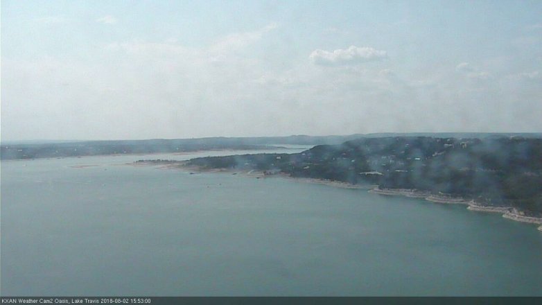 Lake Travis webcam, August 2, 2018 2:55 PM CT