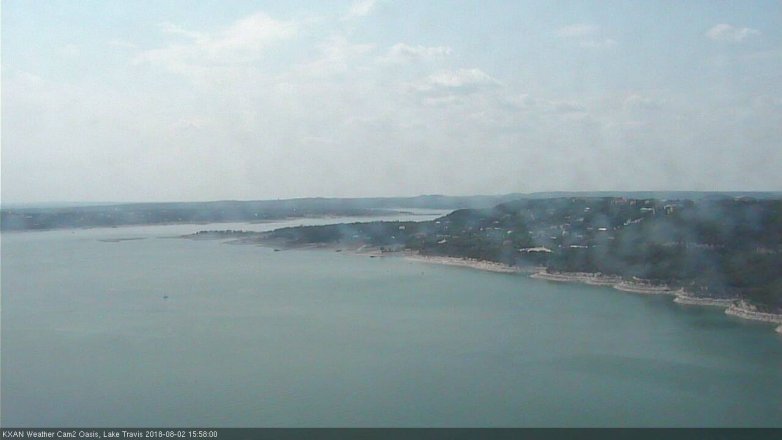 Lake Travis webcam, August 2, 2018 3:00 PM CT