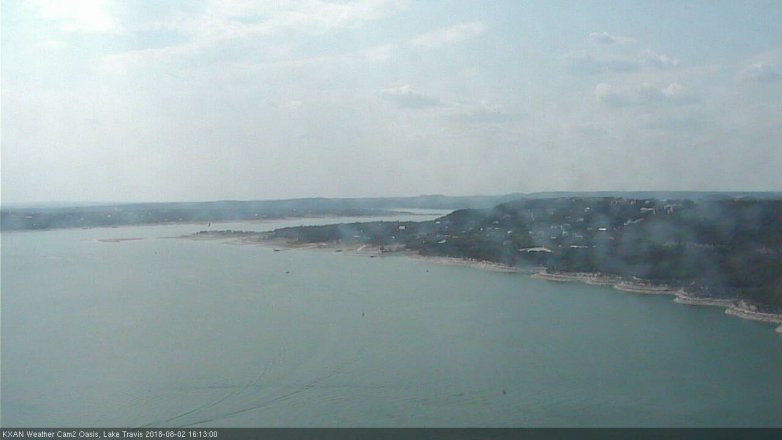 Lake Travis webcam, August 2, 2018 3:15 PM CT
