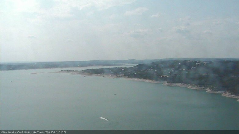 Lake Travis webcam, August 2, 2018 3:20 PM CT