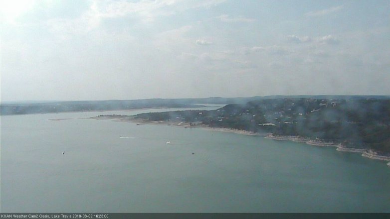 Lake Travis webcam, August 2, 2018 3:25 PM CT