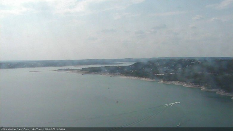 Lake Travis webcam, August 2, 2018 3:40 PM CT