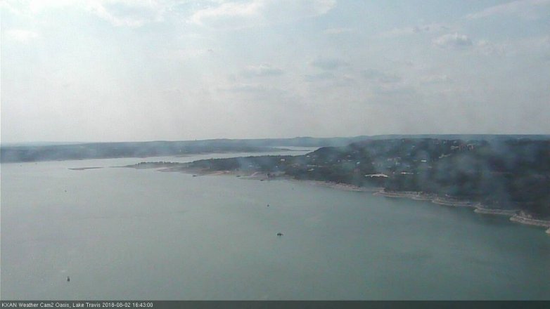 Lake Travis webcam, August 2, 2018 3:45 PM CT