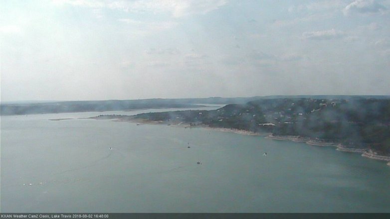 Lake Travis webcam, August 2, 2018 3:50 PM CT