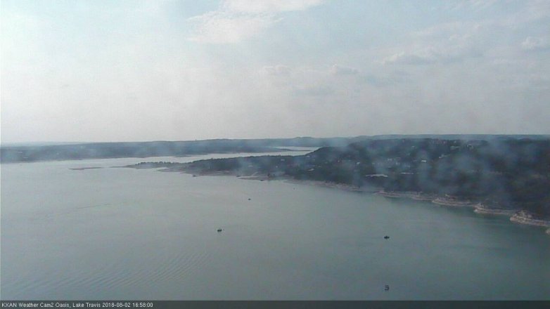 Lake Travis webcam, August 2, 2018 4:00 PM CT