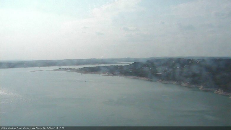 Lake Travis webcam, August 2, 2018 4:15 PM CT