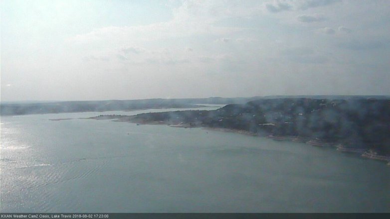 Lake Travis webcam, August 2, 2018 4:25 PM CT