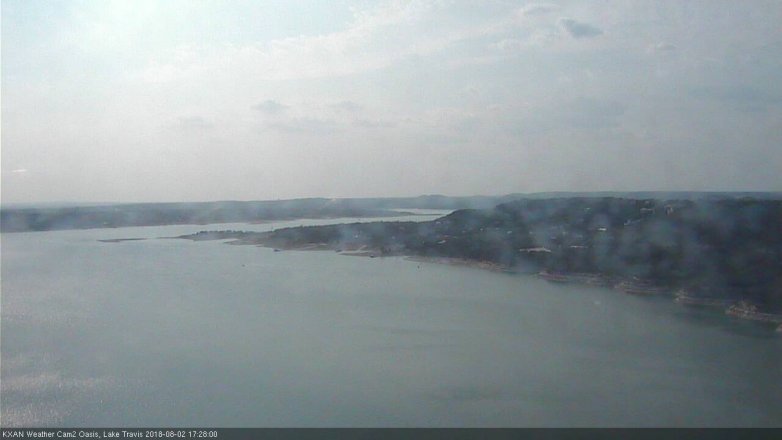 Lake Travis webcam, August 2, 2018 4:30 PM CT