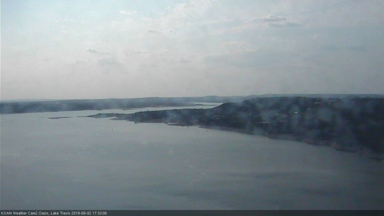 Lake Travis webcam, August 2, 2018 4:35 PM CT