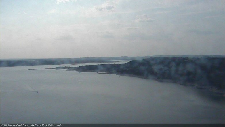 Lake Travis webcam, August 2, 2018 4:45 PM CT