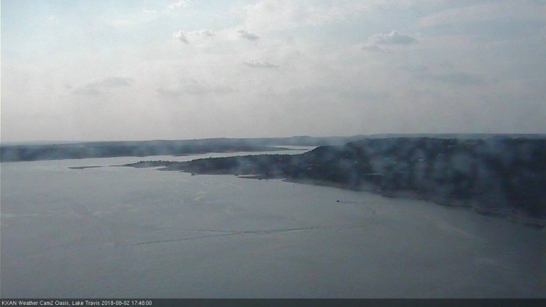 Lake Travis webcam, August 2, 2018 4:50 PM CT