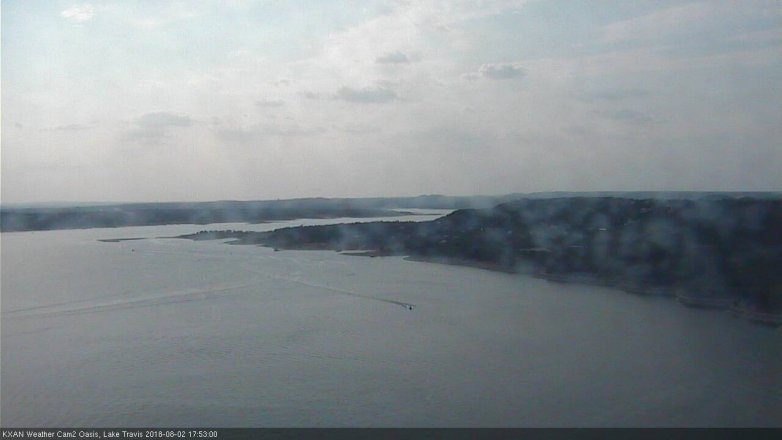 Lake Travis webcam, August 2, 2018 4:55 PM CT