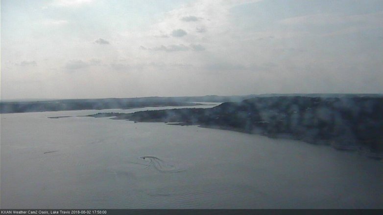 Lake Travis webcam, August 2, 2018 5:00 PM CT