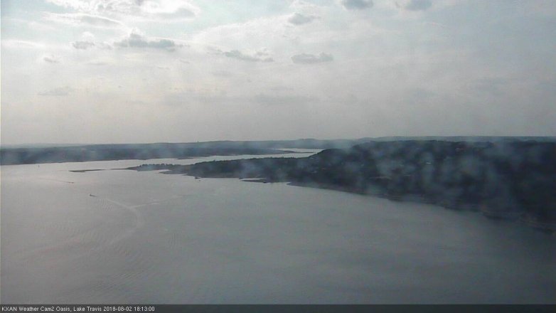 Lake Travis webcam, August 2, 2018 5:15 PM CT