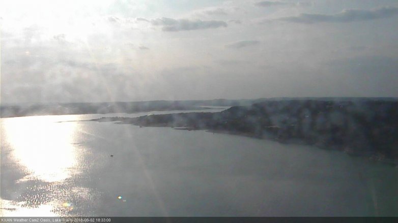 Lake Travis webcam, August 2, 2018 5:35 PM CT
