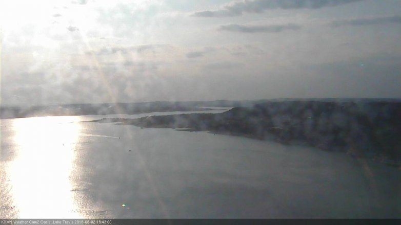 Lake Travis webcam, August 2, 2018 5:45 PM CT