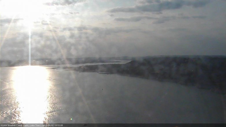 Lake Travis webcam, August 2, 2018 5:55 PM CT