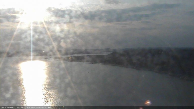 Lake Travis webcam, August 2, 2018 6:10 PM CT