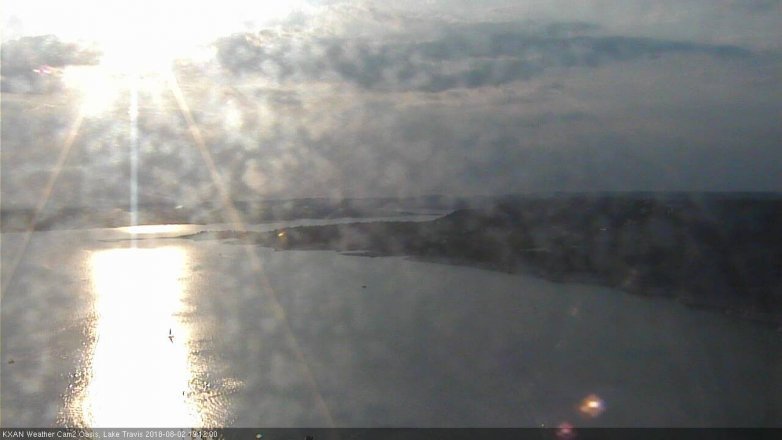 Lake Travis webcam, August 2, 2018 6:15 PM CT