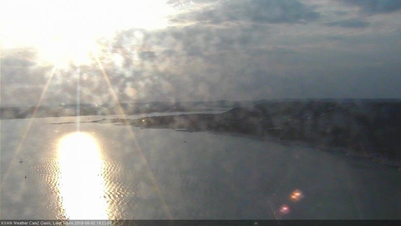 Lake Travis webcam, August 2, 2018 6:25 PM CT