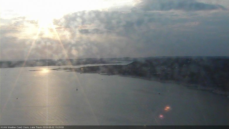 Lake Travis webcam, August 2, 2018 6:30 PM CT